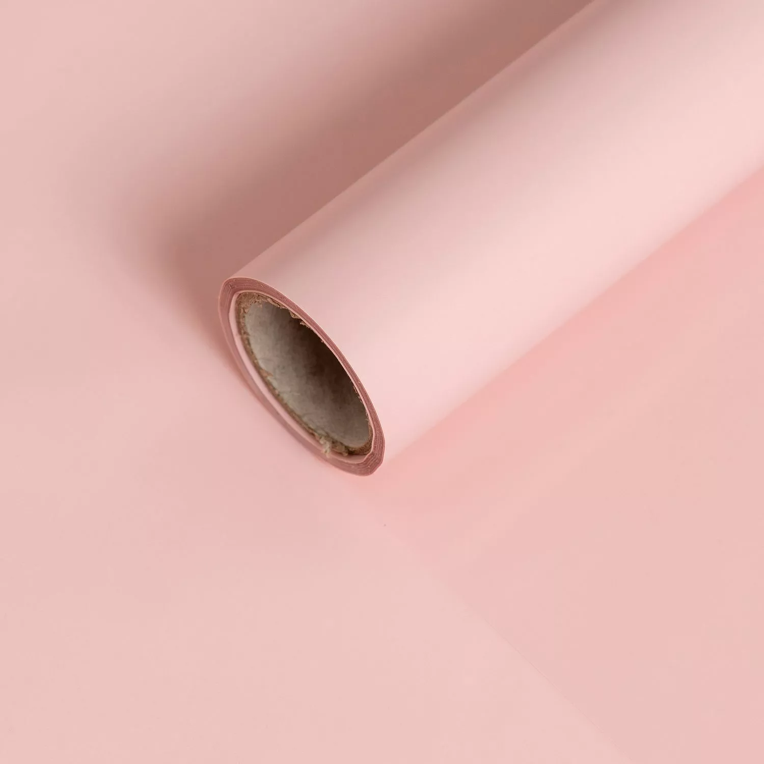 Однотонная упаковочная бумага для цветов и подарков, 60 см на 7 м, нежно-розовый