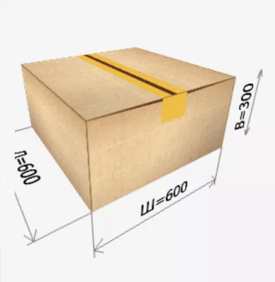 Картонная коробка 600х600х300 мм